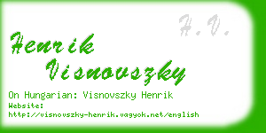 henrik visnovszky business card